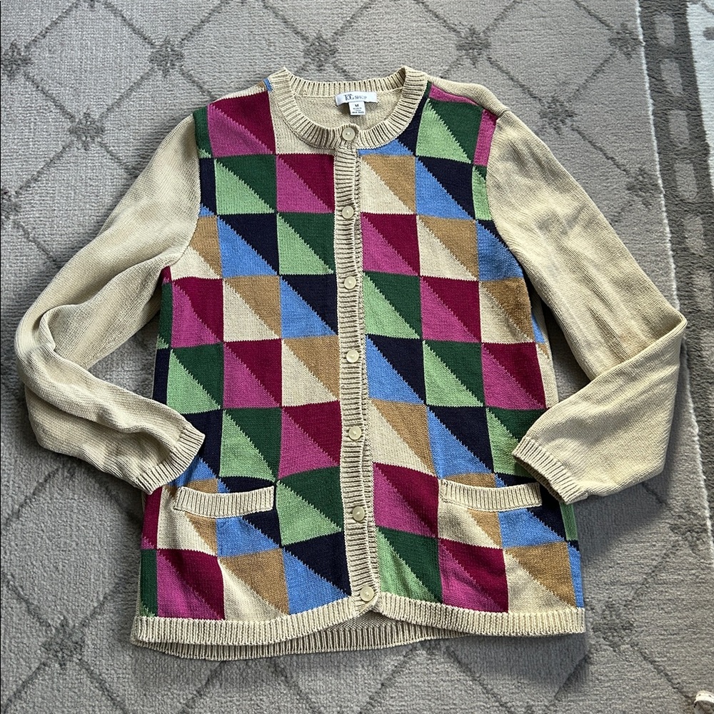 Vintage Tog Shop Patterned Cardigan Sweater